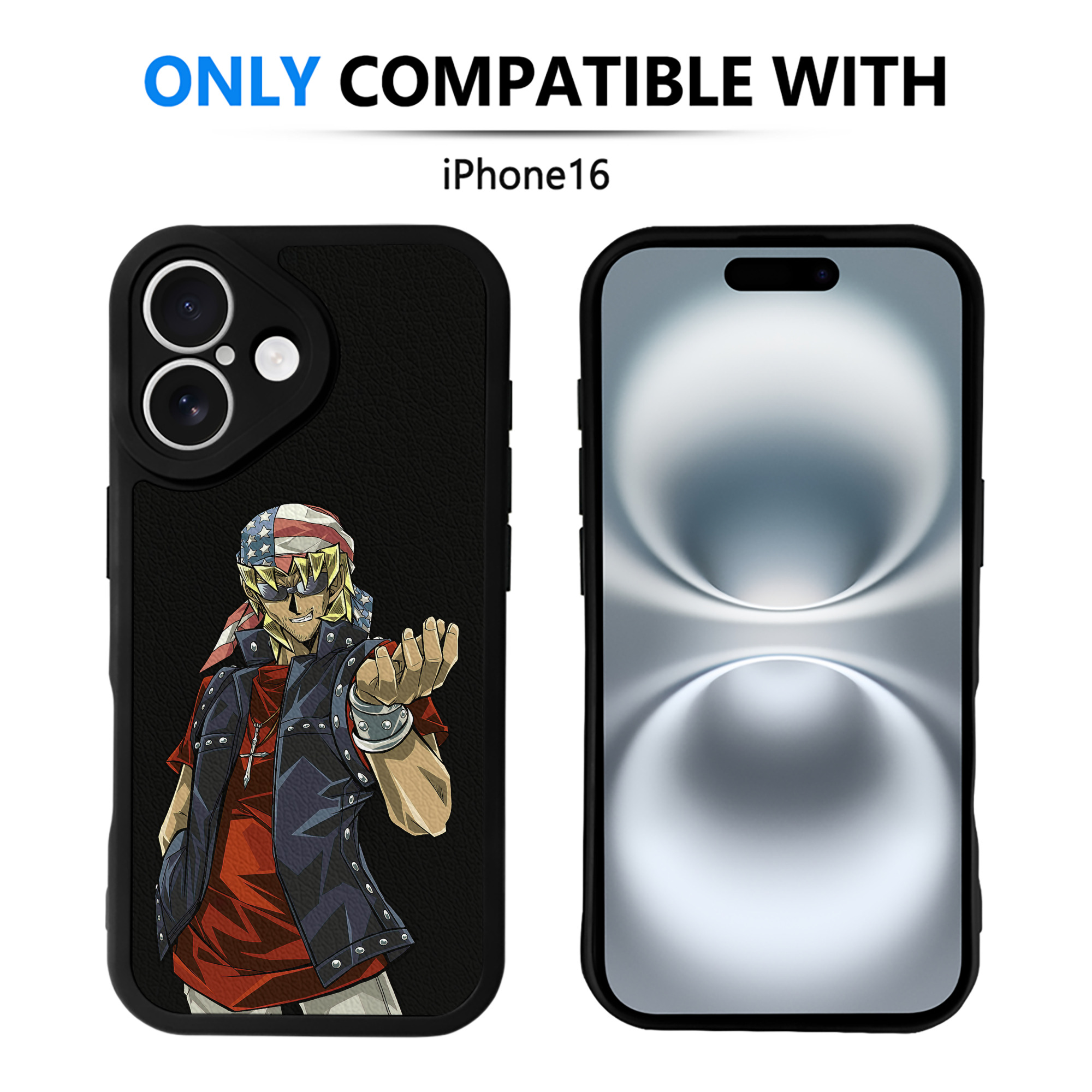 遊☆戯☆王 Yu-Gi-Oh! 【iPhone 16シリーズ対応】シリコンスマホケース（レザー調） 材質：シリコン
